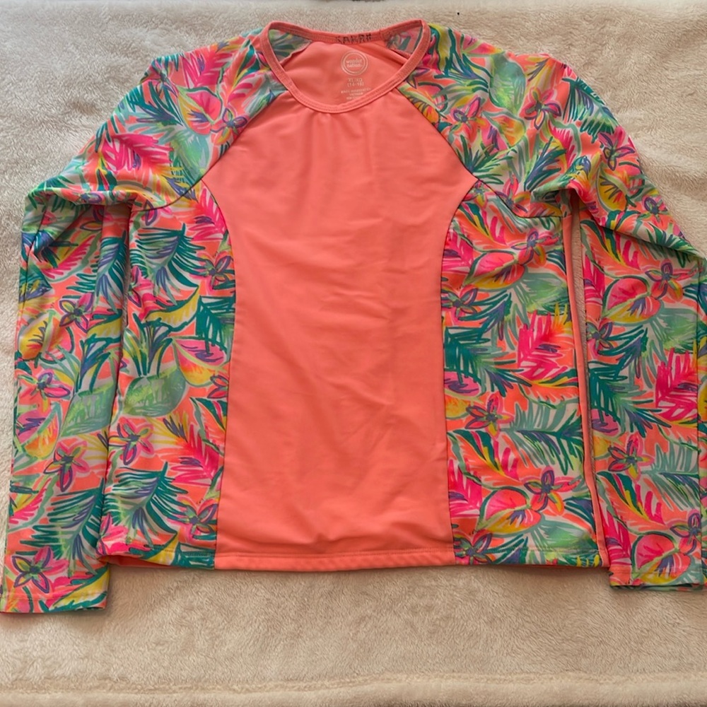💖3/$15💖 Neon Tropical Rashguard - Picture 2 of 4